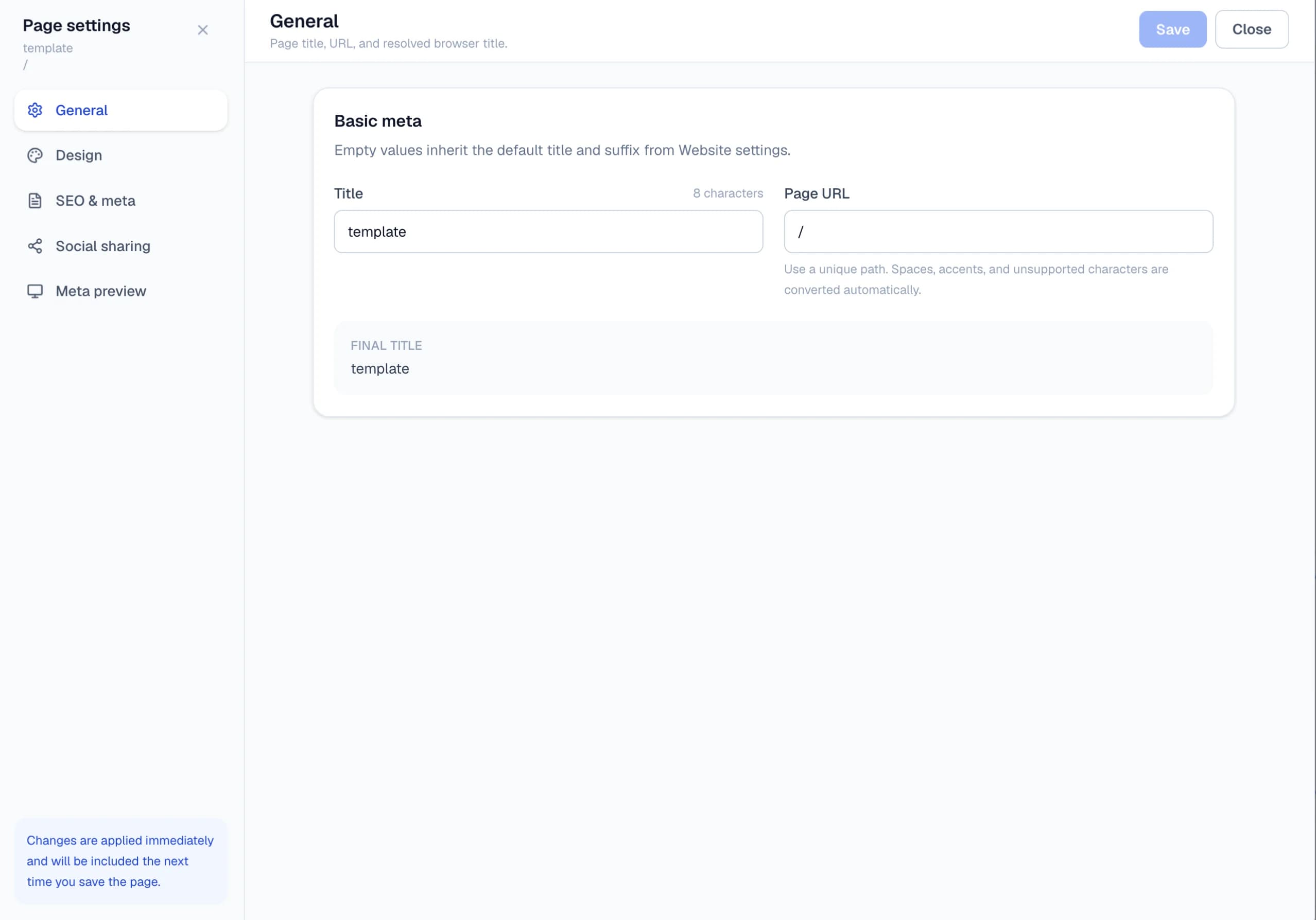 Give every page a real route in the Windblocks builder