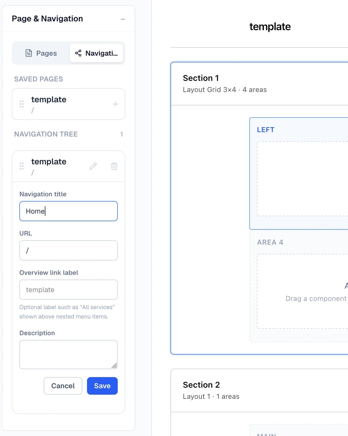 Connect navigation nodes to routes in the Windblocks builder